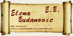 Elena Budanović vizit kartica